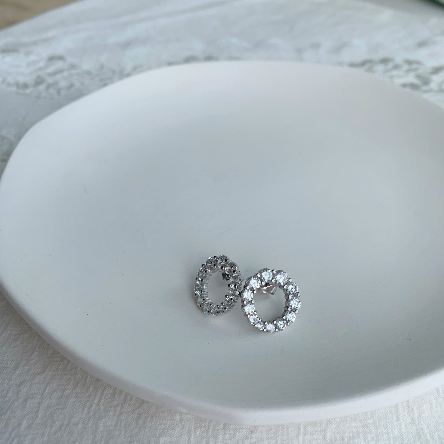 Sterling Silver Earrings with Zirconia – Dazzline Collection