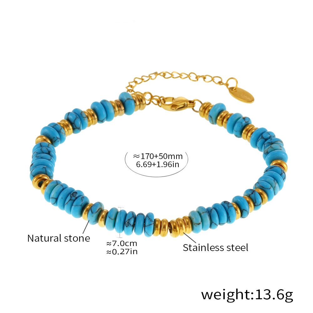 Turquoise Bracelet – 316L Stainless Steel (Nuevos)