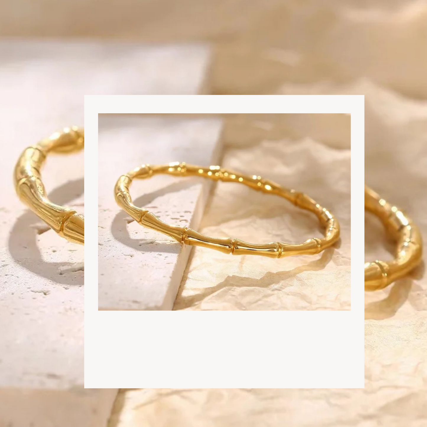 Minimalist Bamboo Bangle – 316L Stainless Steel