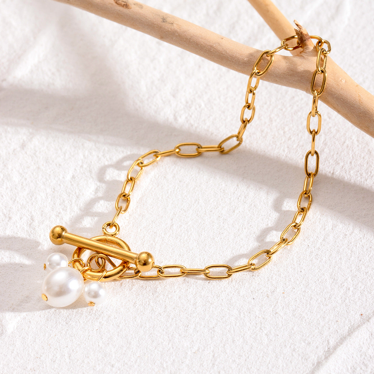 Minimalist Pearl Bracelet – 316L Stainless Steel (Nuevos)