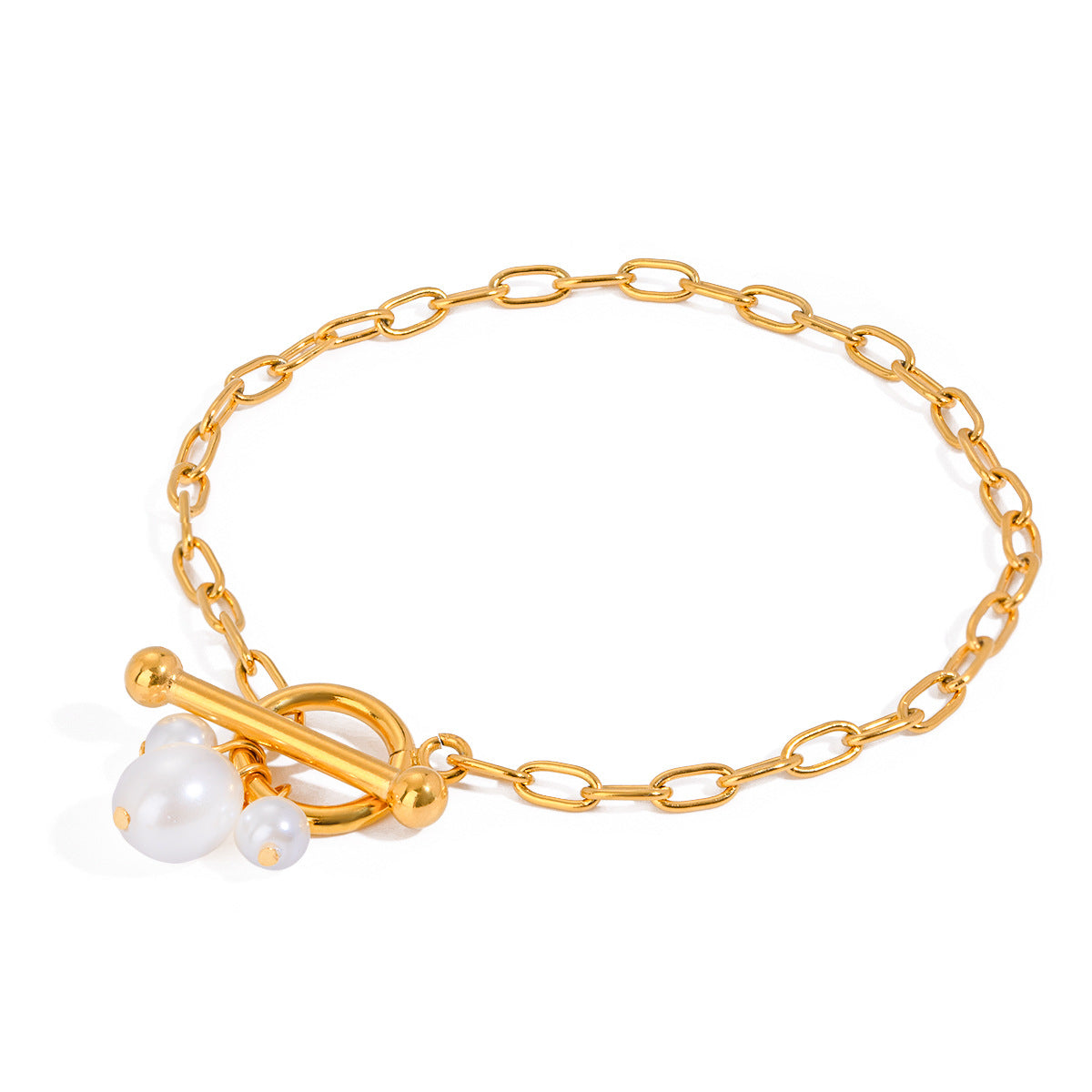 Minimalist Pearl Bracelet – 316L Stainless Steel (Nuevos)