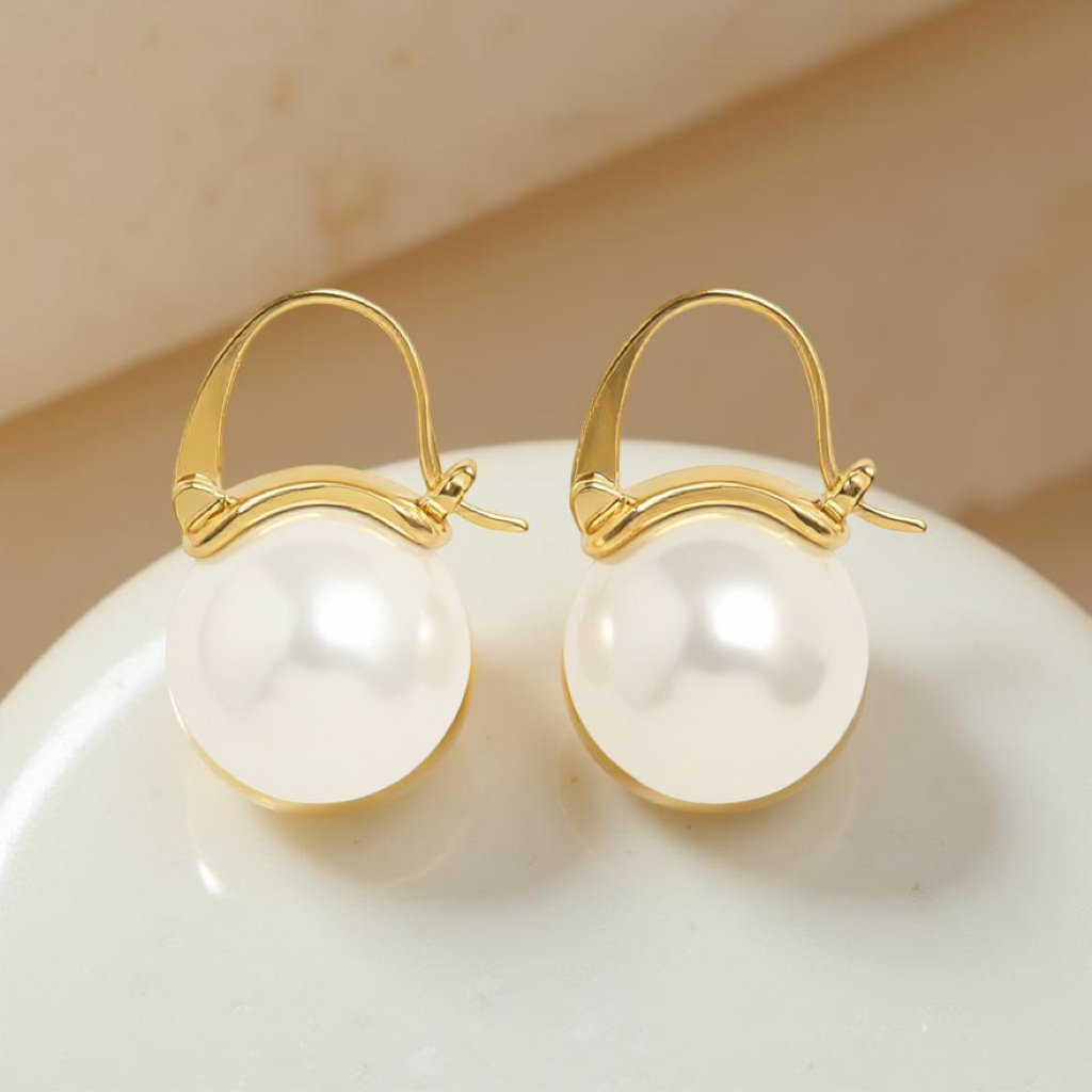 Pearl Stud Earrings – 316L Stainless Steel Jewelry