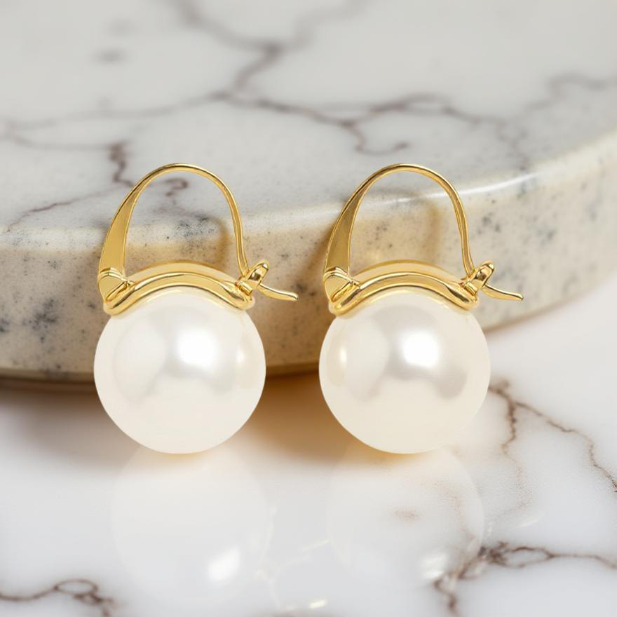 Pearl Stud Earrings – 316L Stainless Steel Jewelry