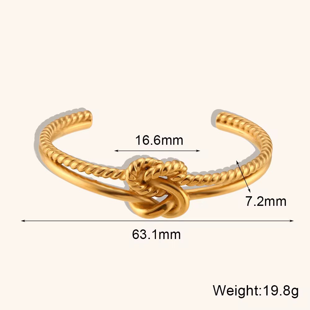 Eternal Knot Bracelet – 18K Gold Plated 316L Stainless Steel