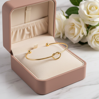 Delicate Knot Open Bangle – 18K Gold Plated 316L Stainless Steel