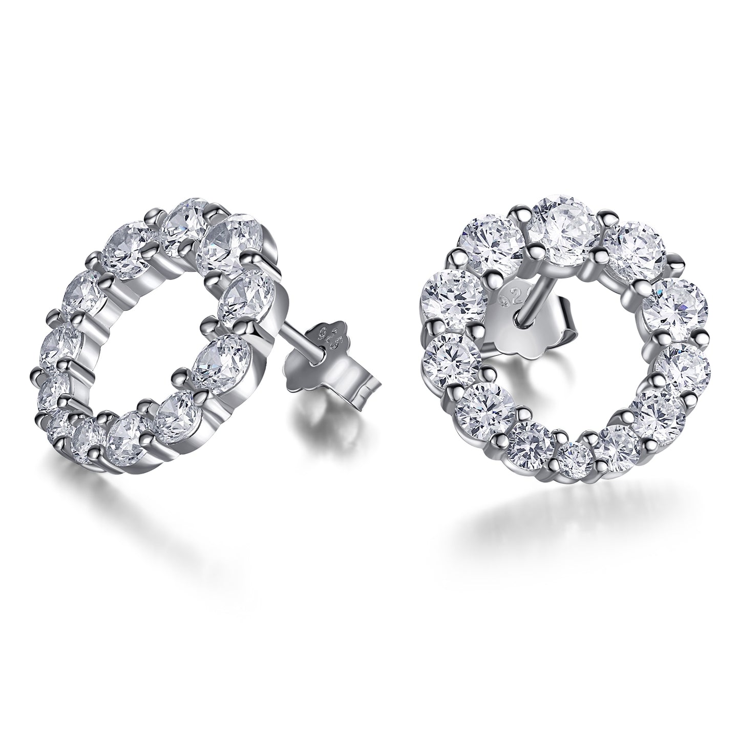 Sterling Silver Earrings with Zirconia – Dazzline Collection