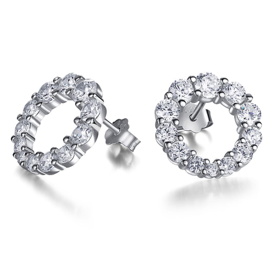 Sterling Silver Earrings with Zirconia – Dazzline Collection