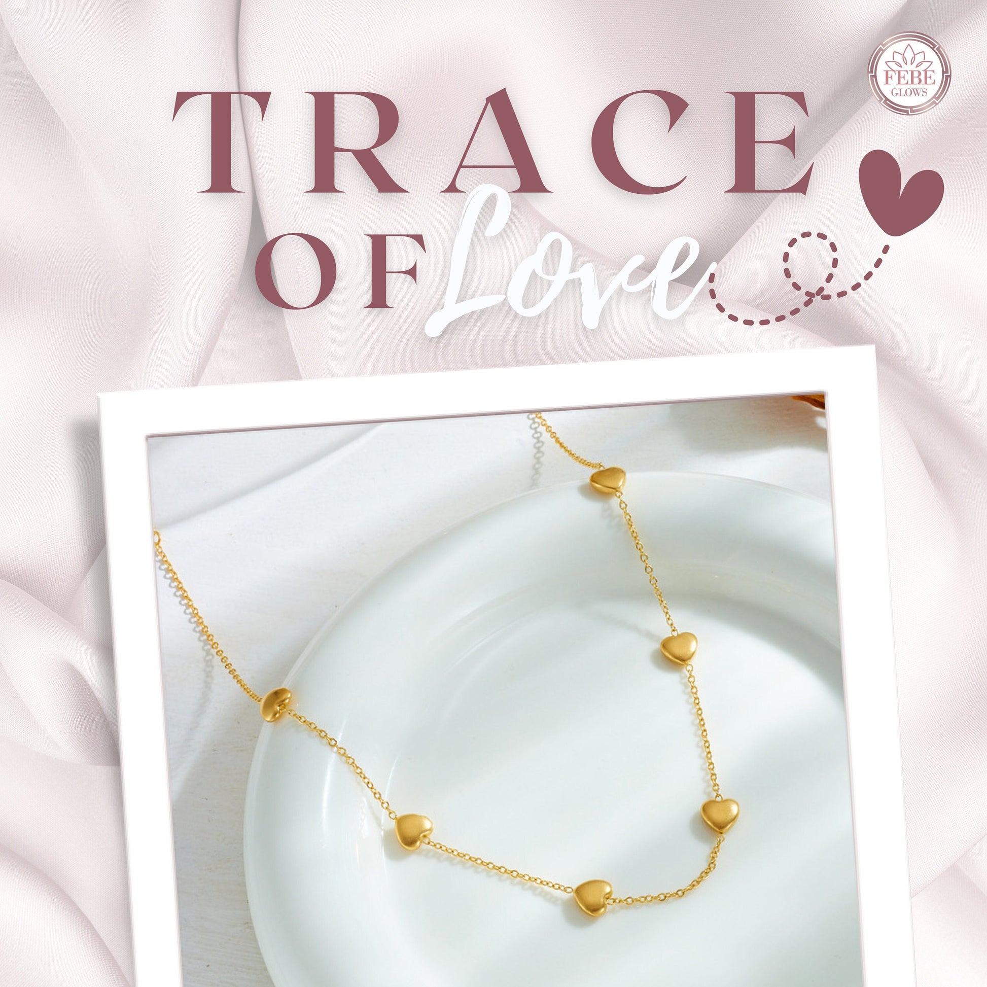 Trace of Love&#39; Collection: 925 sterling silver, high quality gold plated stainless steel. The intricately designed hearts symbolize emotional connections and lasting love. Elegant bracelets, necklaces and heart rings.