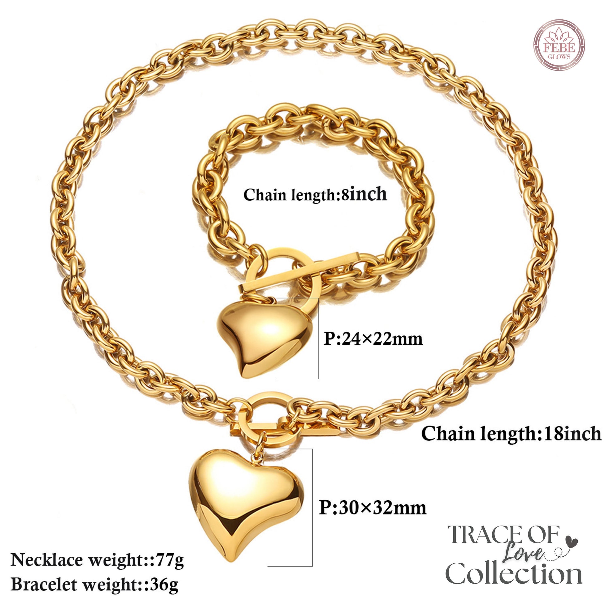 Trace of Love Collection: 925 sterling silver, high quality gold plated stainless steel. The intricately designed hearts symbolize emotional connections and lasting love. Elegant bracelets, necklaces and heart rings.